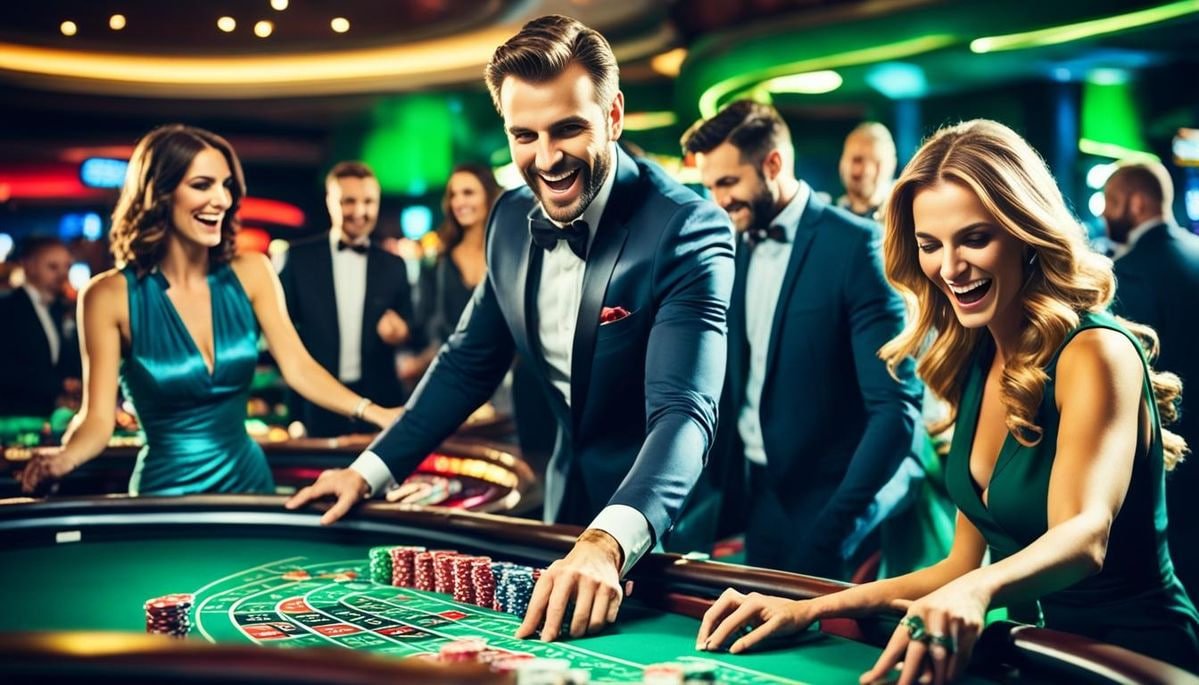House of Luck casino-style entertainment section showing live dealer and slots options